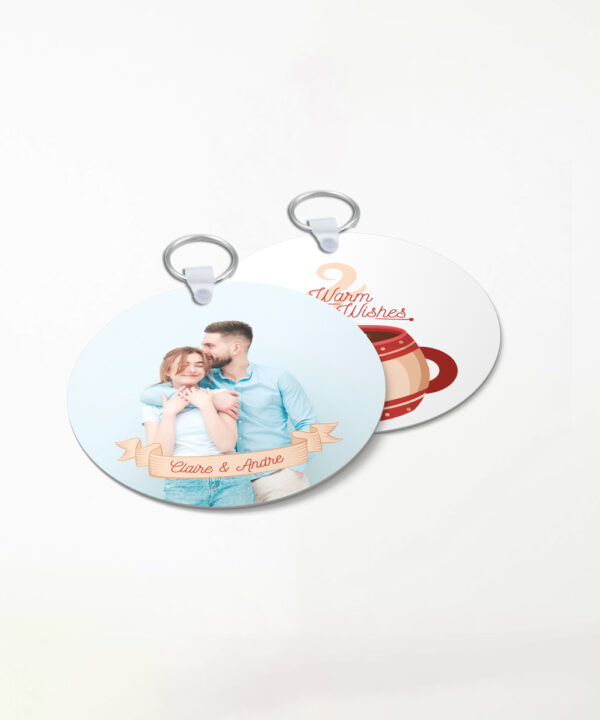 Personalised Round keyring